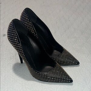 Giuseppe Zanotti Black Studded Pointed-Toe Pumps